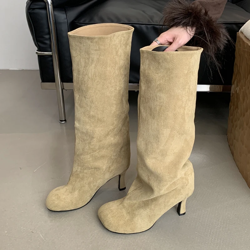 Women Shoes Zara - Eilyken ฤดูหนาว Street สไตล์รอบ Toe เข่า-สูงผู้หญิงรองเท้า