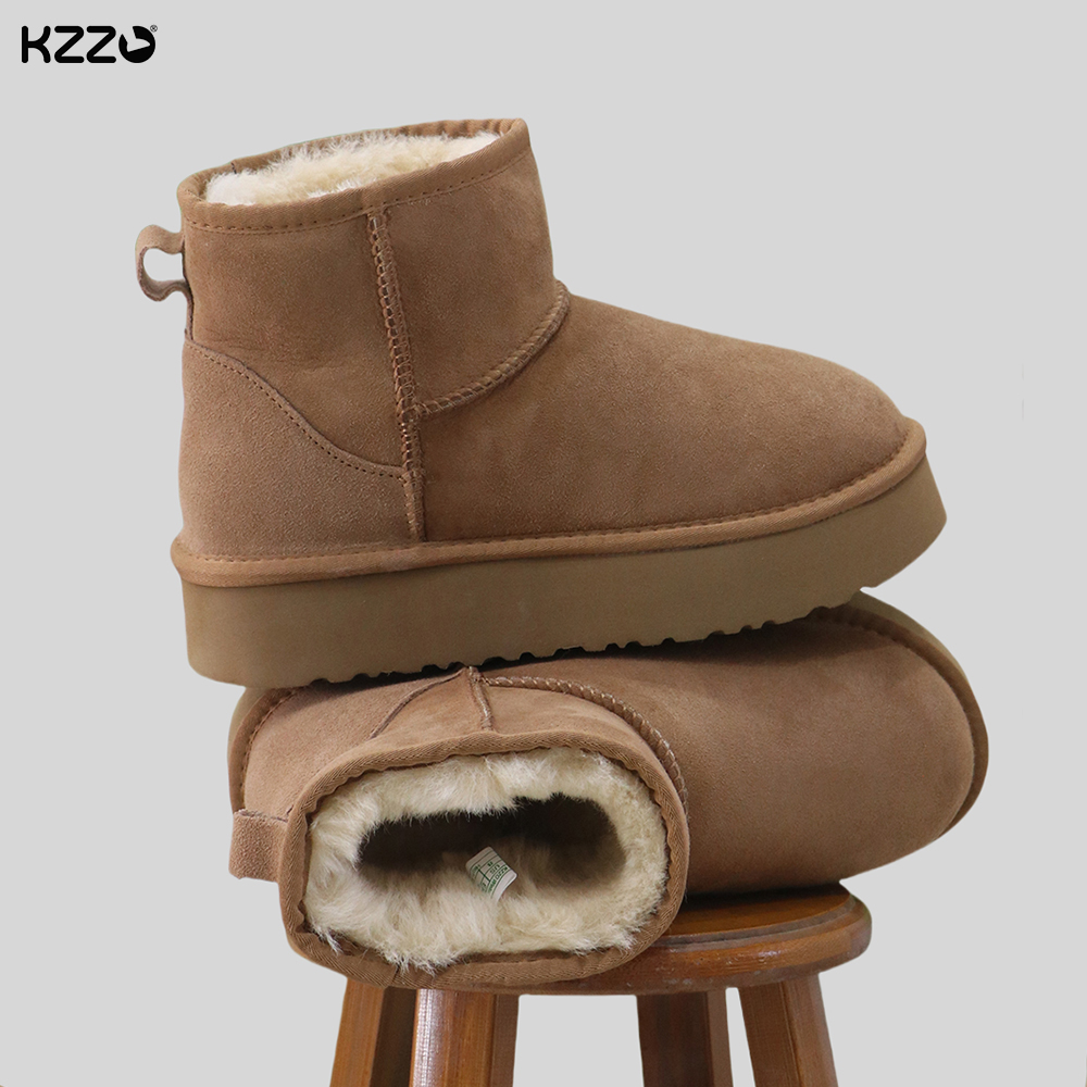 Women Shoes In Australia - KZZO ออสเตรเลียคลาสสิก Sheepskin Snow BOOTS สําหรับผู้หญิงฤดูหนาวรองเท้าขนสัตว์ธรรมชาติขนสัตว์เรียงราย