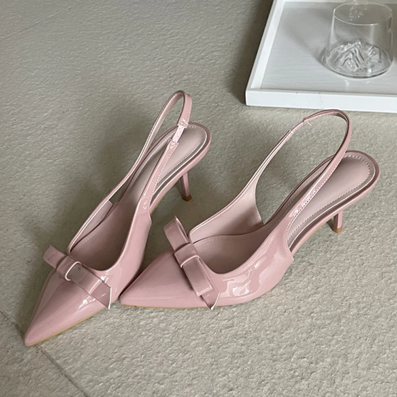 Women Shoes Zara - Eilyken ออกแบบใหม่หนังผีเสื้อผู้หญิงปั๊มเซ็กซี่ Pointed Toe รองเท้าส้นสูง Stripper