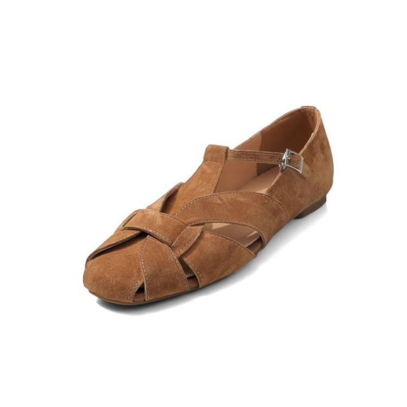 Women'S Shoes Wide Width - รองเท้าสตรีทรงสี่เหลี่ยม น้ำหนักเบา ระบายอากาศได้ดี สไตล์เรโทร ใส่สบาย ไซส์ใหญ่