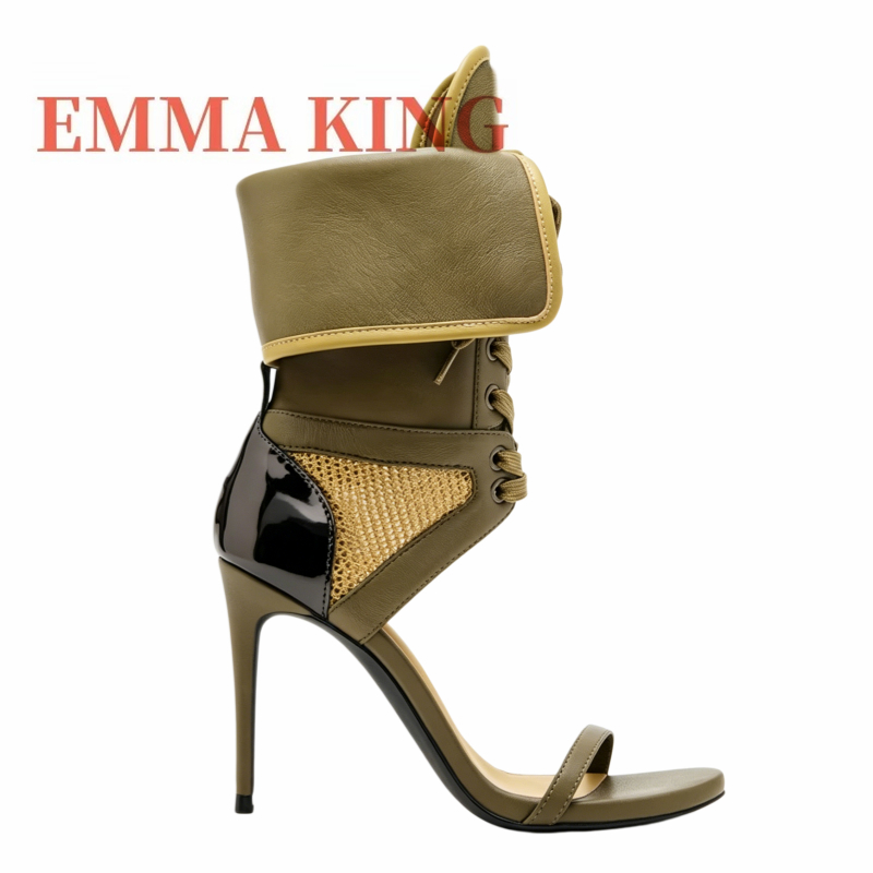 รองเท้าส้นสูงแบบพับได้สีเขียวส - Women Shoes Boots บทวิจารณ์และราคา