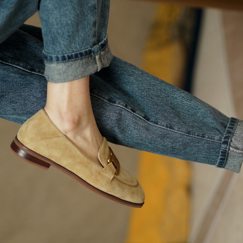 หนังนิ่มหนังผู้หญิง Loafers ฤด - Kids Shoes Women บทวิจารณ์และราคา