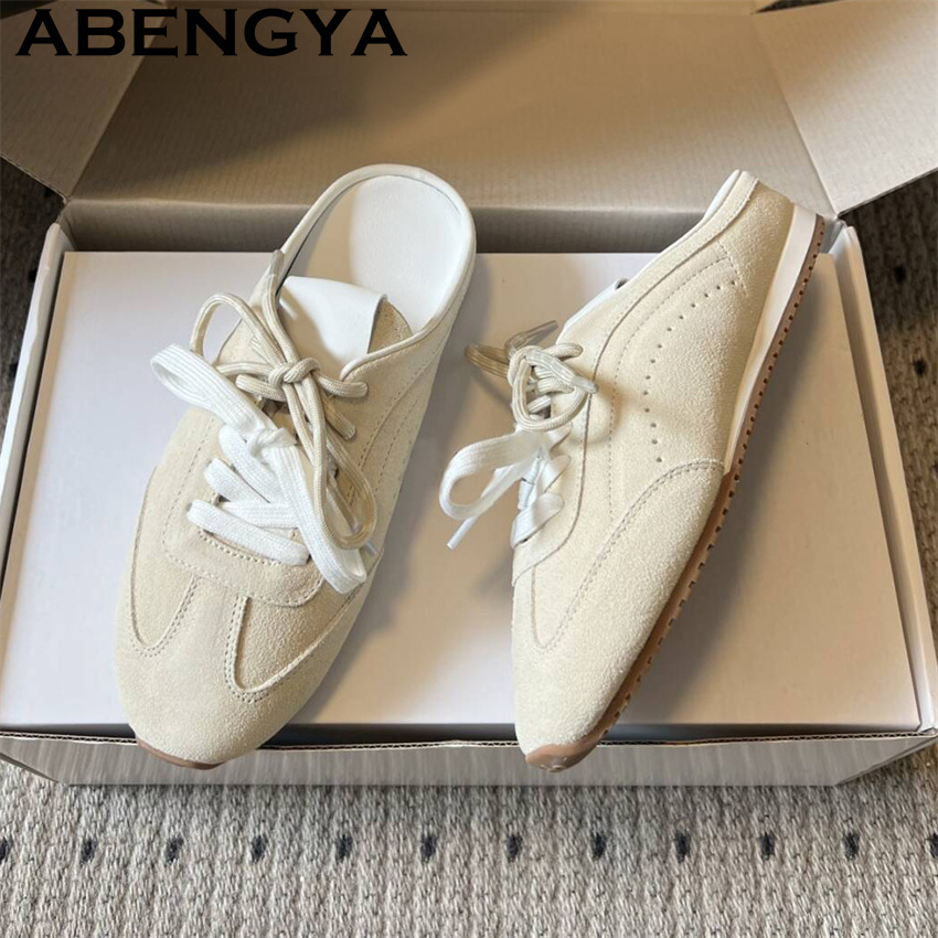 รองเท้าสลิปเปอร์แบบผูกเชือกสำห - Kids Shoes Women บทวิจารณ์และราคา