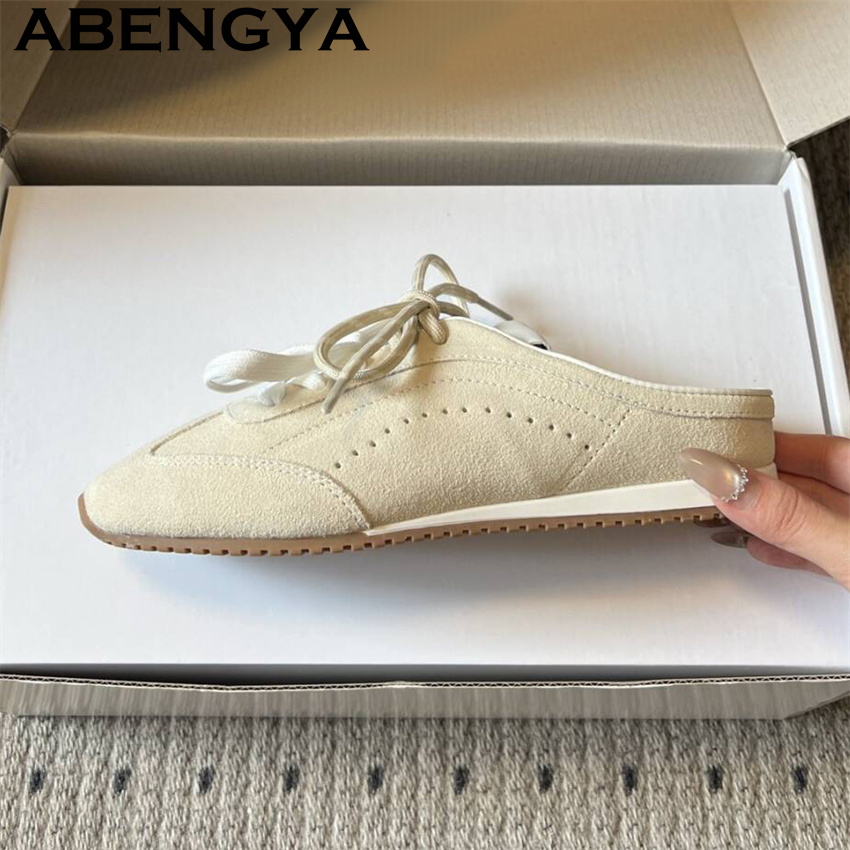 รองเท้าสลิปเปอร์แบบผูกเชือกสำห - Kids Shoes Women บทวิจารณ์และราคา
