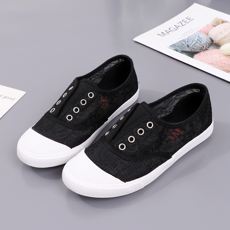 แฟชั่นลูกไม้สีขาวรองเท้าผ้าใบผ - Women Shoes Store บทวิจารณ์และราคา