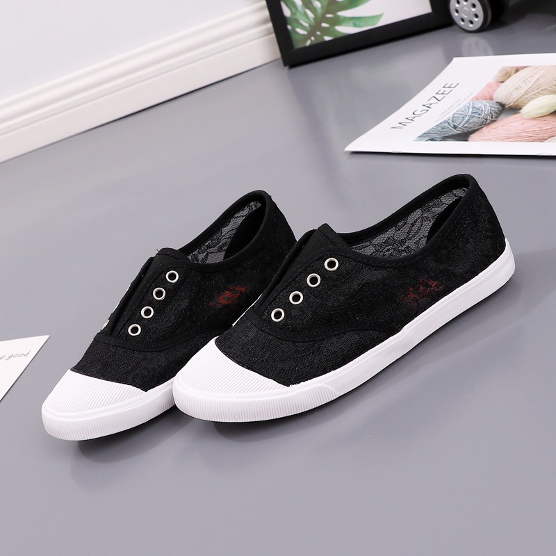 แฟชั่นลูกไม้สีขาวรองเท้าผ้าใบผ - Women Shoes Store บทวิจารณ์และราคา