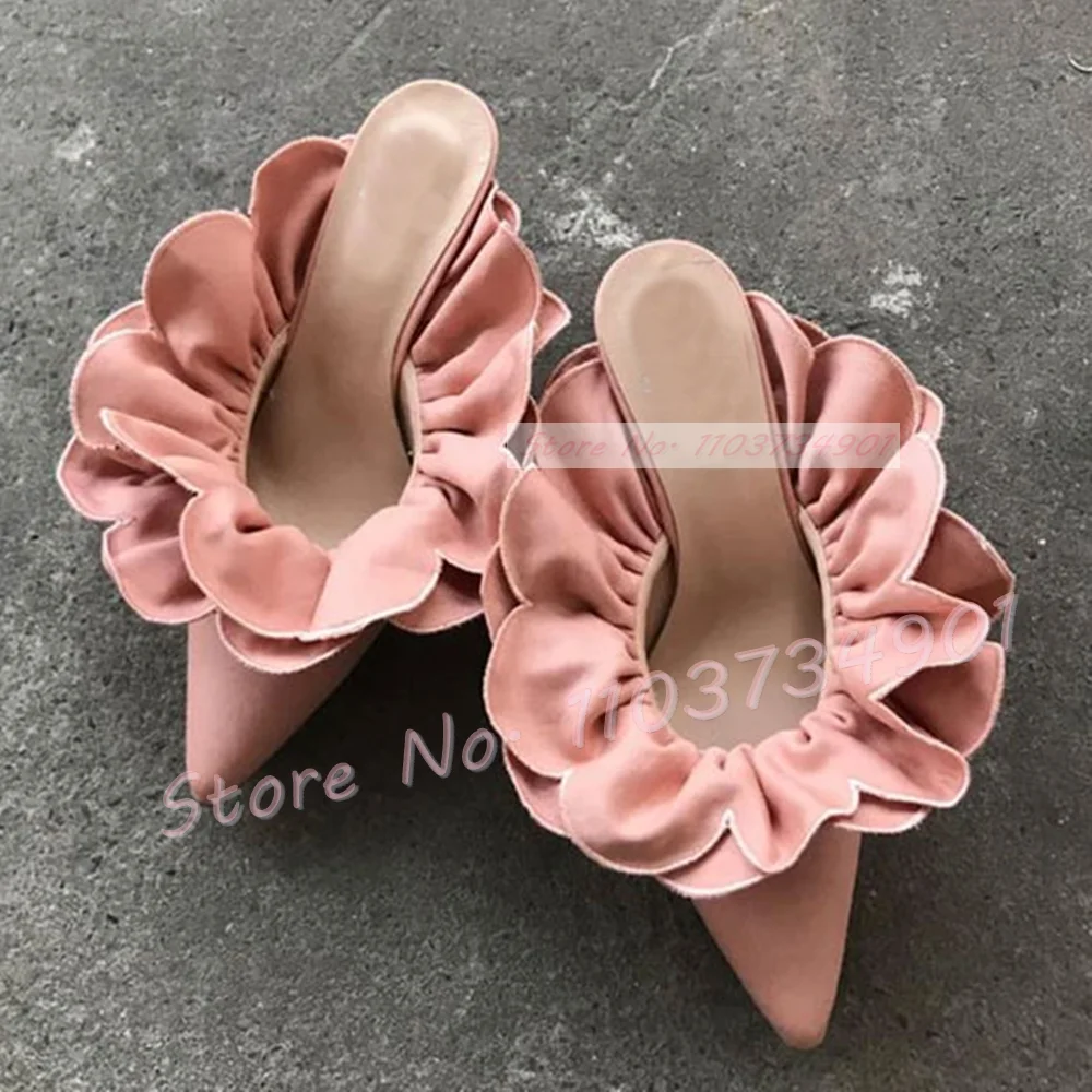 ดอกไม้สีขาวซาติน Pointed Toe ส - Women Shoes Zara บทวิจารณ์และราคา