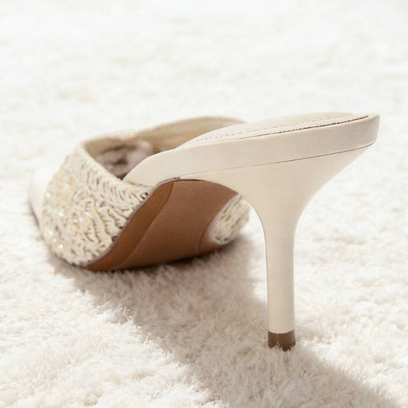 รองเท้าส้นสูงแบบสานประดับลูกปั - Women Shoes Luxury Brand บทวิจารณ์และราคา