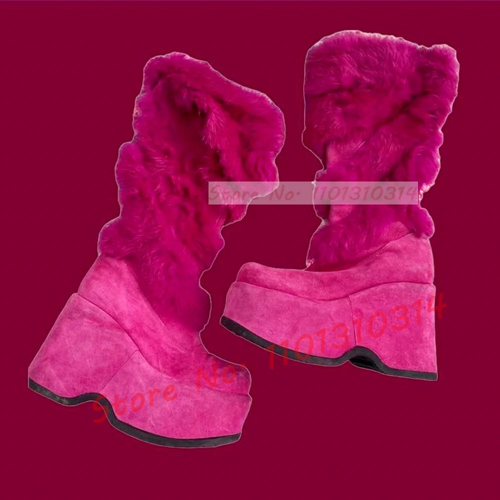 รองเท้าบู้ทยาวถึงเข่าสีชมพูหนา - Kids Shoes Women บทวิจารณ์และราคา