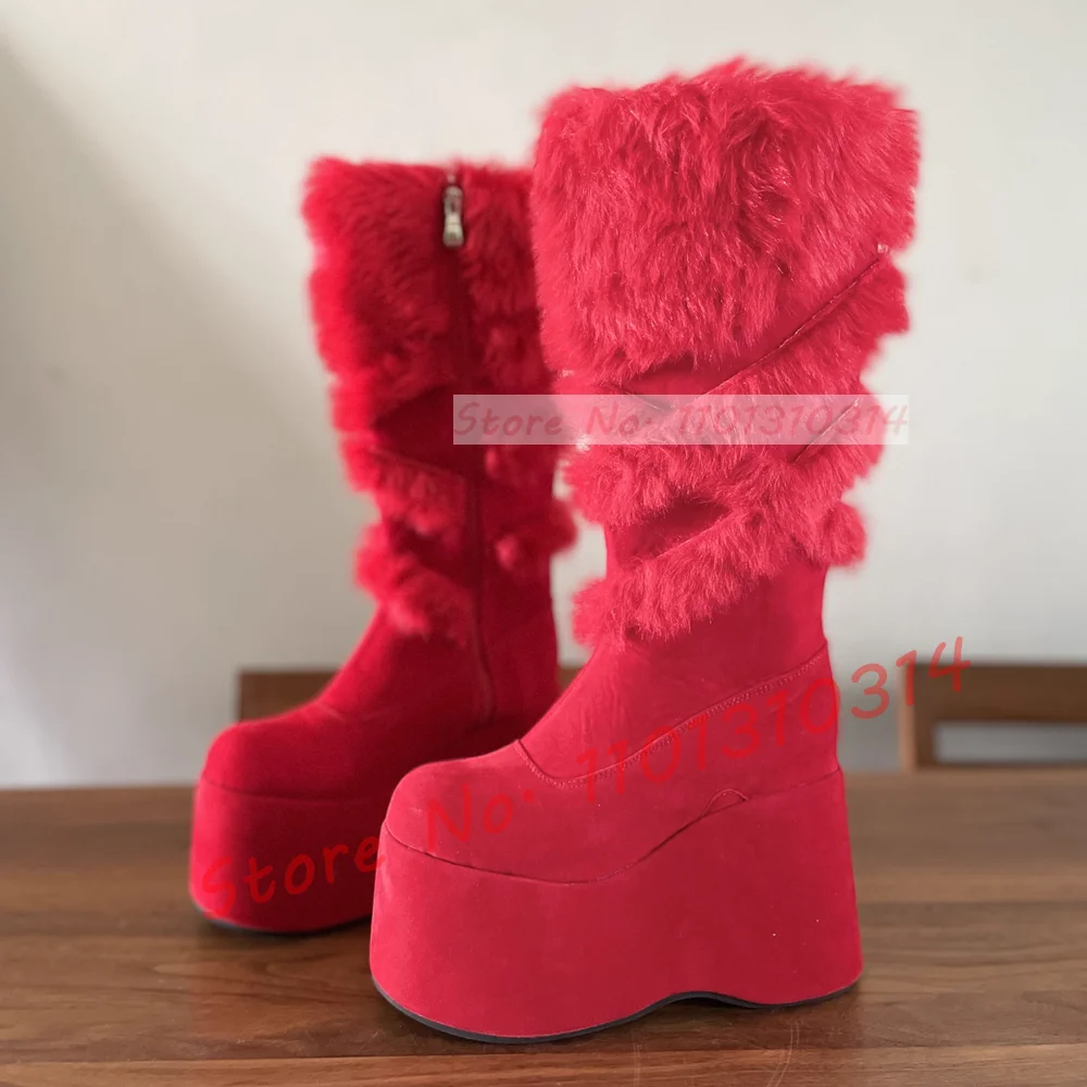 รองเท้าบู้ทยาวถึงเข่าสีชมพูหนา - Kids Shoes Women บทวิจารณ์และราคา